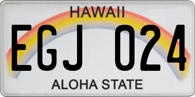 HI license plate EGJ024