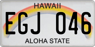 HI license plate EGJ046