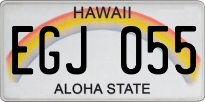 HI license plate EGJ055