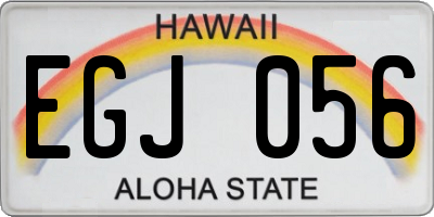 HI license plate EGJ056