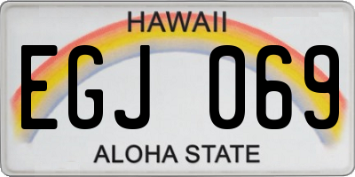 HI license plate EGJ069