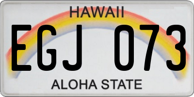 HI license plate EGJ073