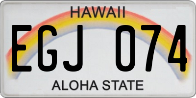 HI license plate EGJ074