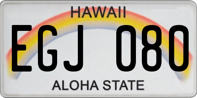 HI license plate EGJ080