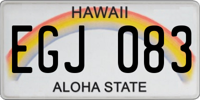 HI license plate EGJ083