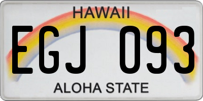 HI license plate EGJ093