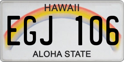 HI license plate EGJ106