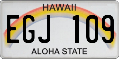 HI license plate EGJ109