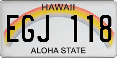 HI license plate EGJ118
