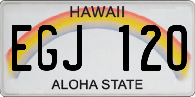 HI license plate EGJ120