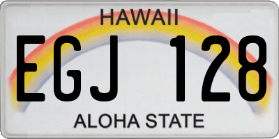 HI license plate EGJ128