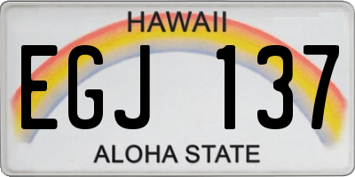 HI license plate EGJ137