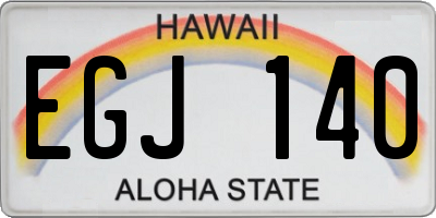 HI license plate EGJ140