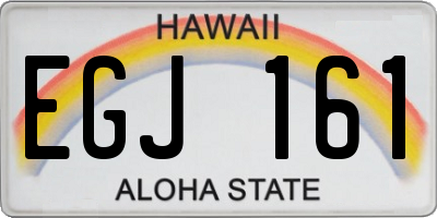 HI license plate EGJ161