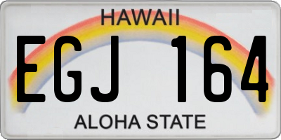 HI license plate EGJ164