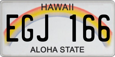 HI license plate EGJ166