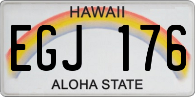 HI license plate EGJ176