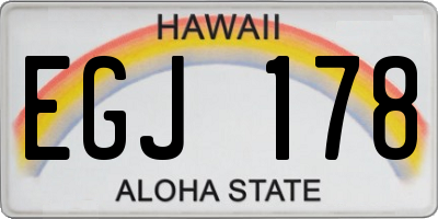 HI license plate EGJ178