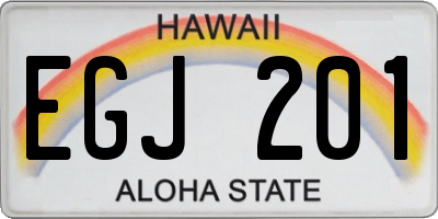 HI license plate EGJ201