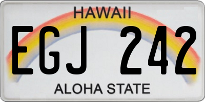 HI license plate EGJ242