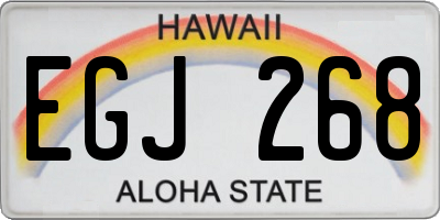 HI license plate EGJ268