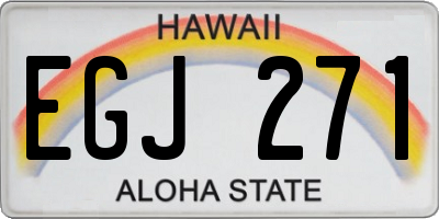 HI license plate EGJ271