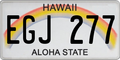 HI license plate EGJ277