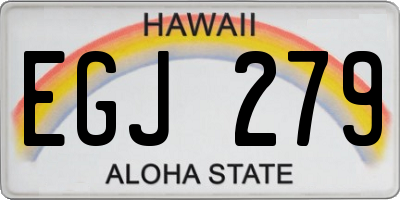 HI license plate EGJ279