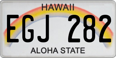 HI license plate EGJ282
