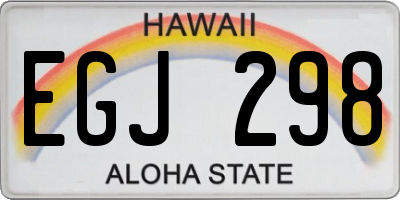 HI license plate EGJ298