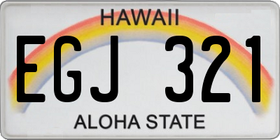 HI license plate EGJ321