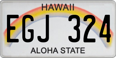 HI license plate EGJ324