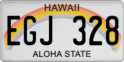 HI license plate EGJ328