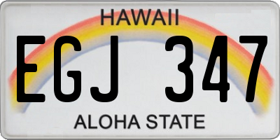 HI license plate EGJ347