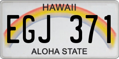 HI license plate EGJ371