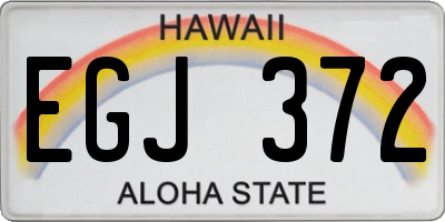 HI license plate EGJ372