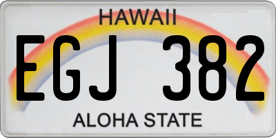 HI license plate EGJ382