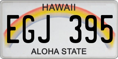 HI license plate EGJ395