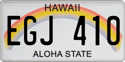 HI license plate EGJ410