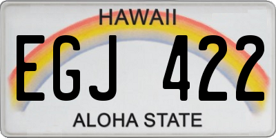 HI license plate EGJ422