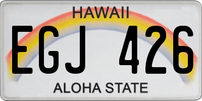 HI license plate EGJ426