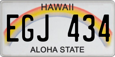 HI license plate EGJ434