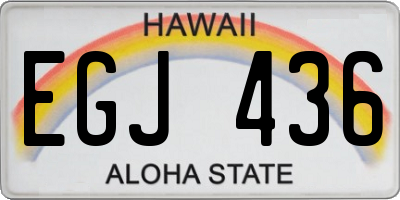 HI license plate EGJ436