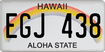 HI license plate EGJ438