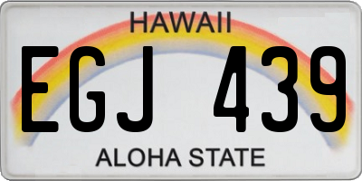 HI license plate EGJ439