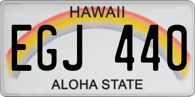 HI license plate EGJ440