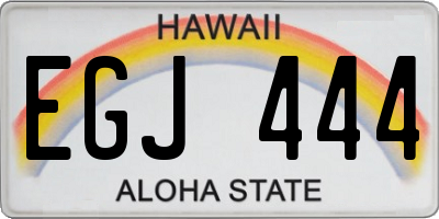 HI license plate EGJ444