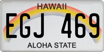 HI license plate EGJ469