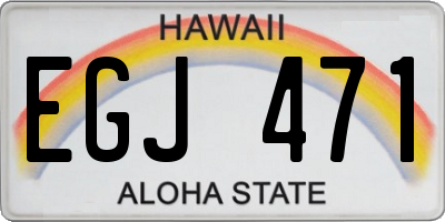 HI license plate EGJ471