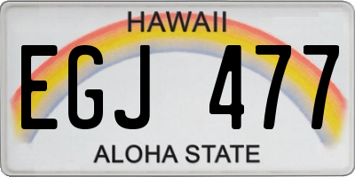 HI license plate EGJ477